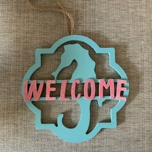 2/$5 Coastal Seahorse Welcome Plaque